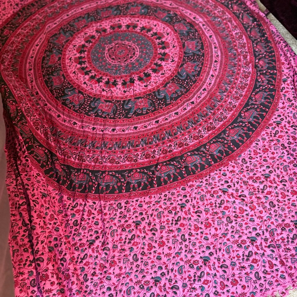 Large Urban Outfitters Pink Tapestry